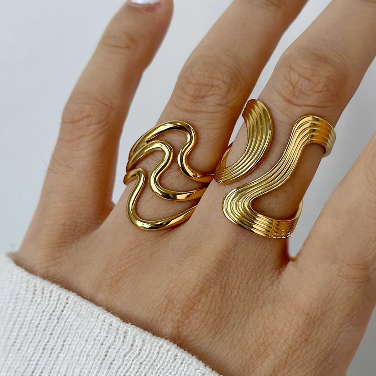 Different-sized, uniquely designed rings at Cliojames63, perfect for your fashion jewelry store:
