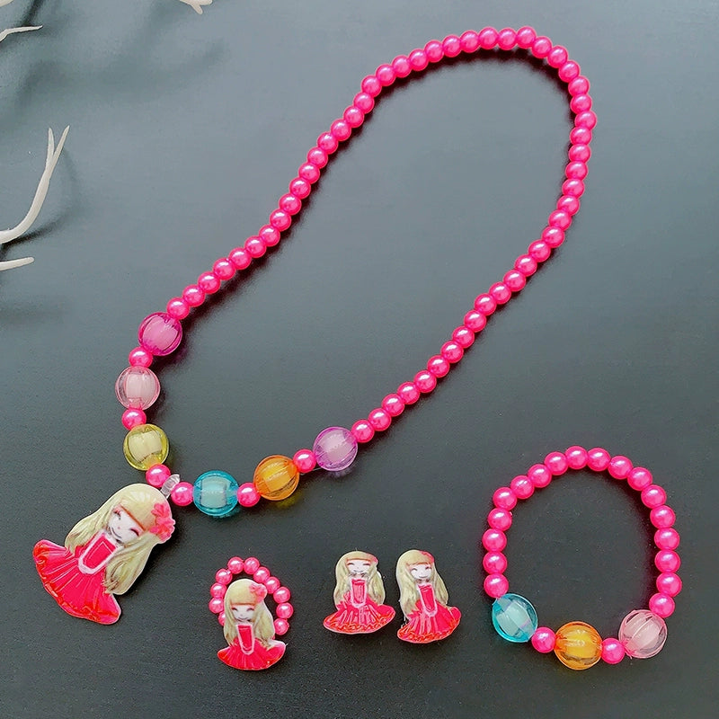 Fun Party Jewelry for Kids Cute Cartoon Jewelry Suit for Girl Accessories from Cliojames63 Collection.