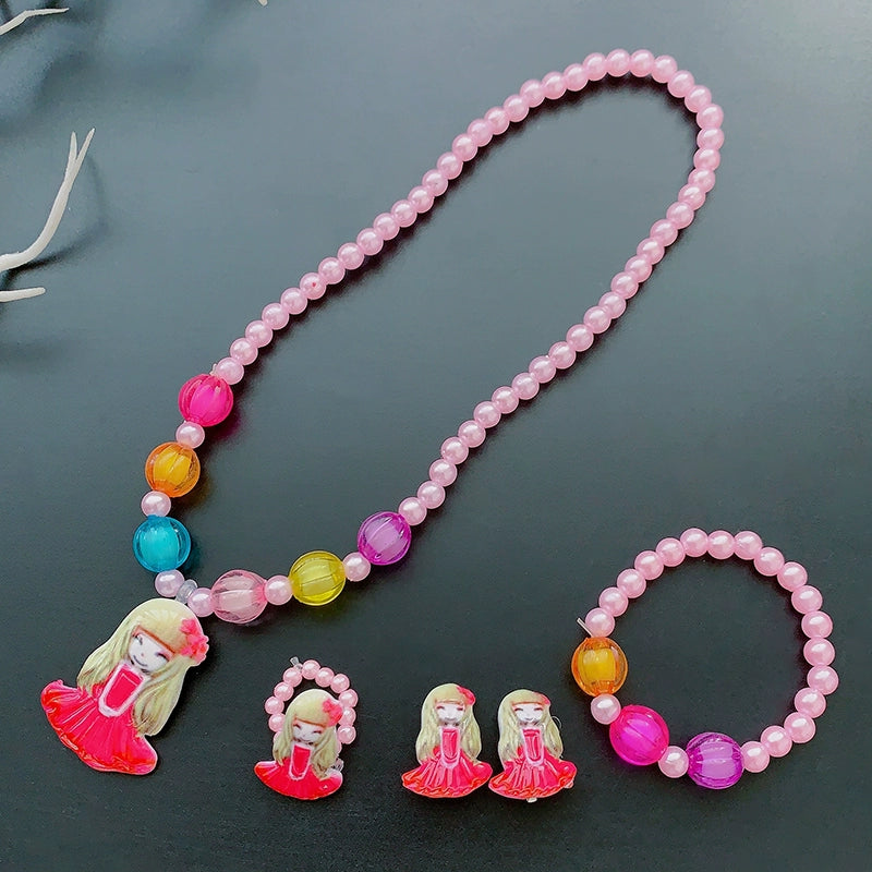Fun Party Jewelry for Kids Cute Cartoon Jewelry Suit for Girl Accessories from Cliojames63 Collection.