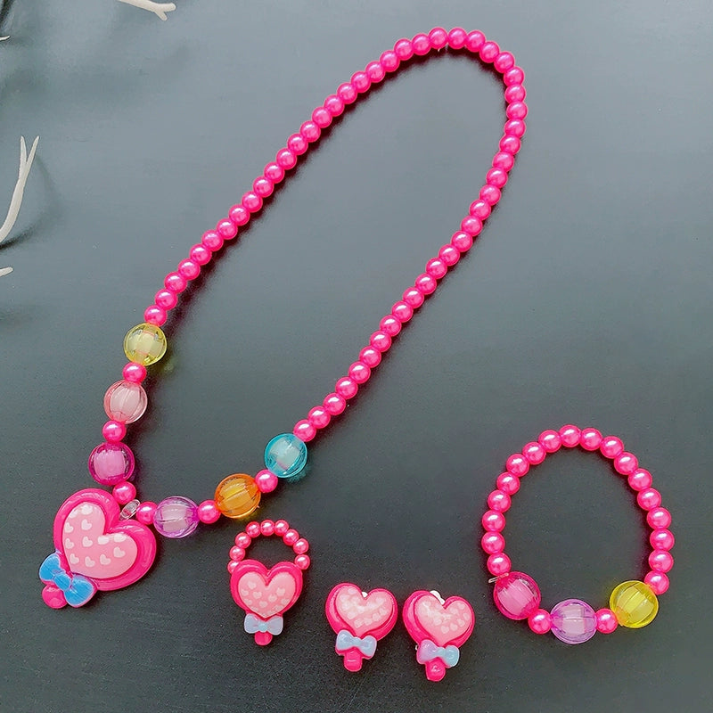 Fun Party Jewelry for Kids Cute Cartoon Jewelry Suit for Girl Accessories from Cliojames63 Collection.