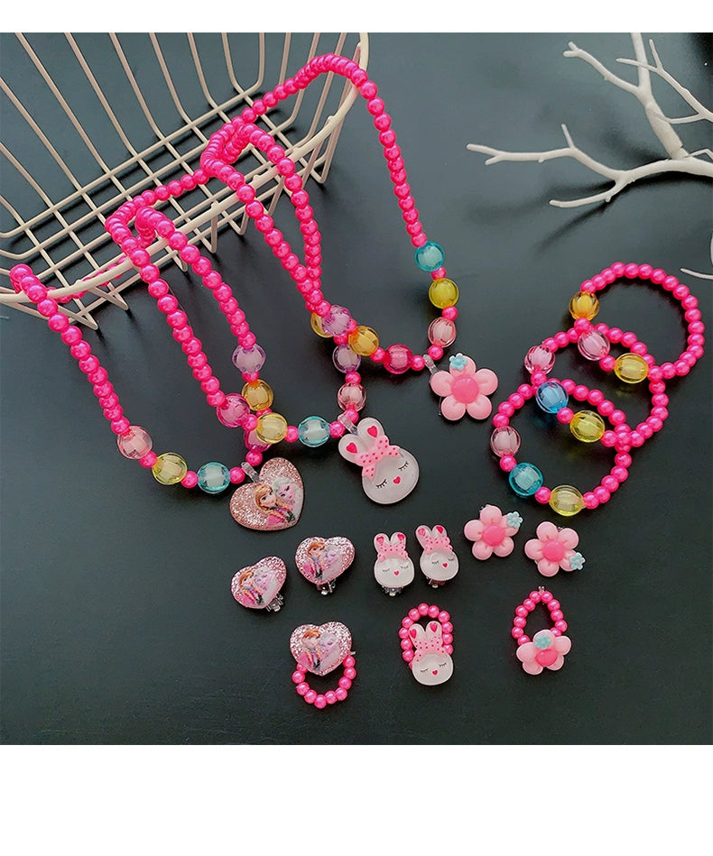 Fun Party Jewelry for Kids Cute Cartoon Jewelry Suit for Girl Accessories from Cliojames63 Collection.