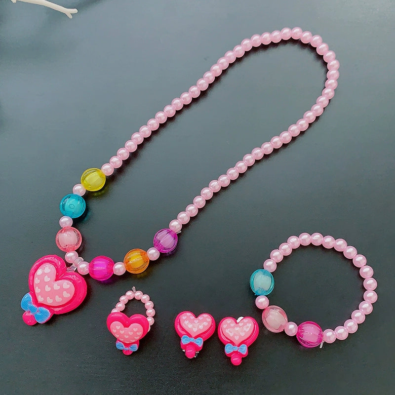 Fun Party Jewelry for Kids Cute Cartoon Jewelry Suit for Girl Accessories from Cliojames63 Collection.