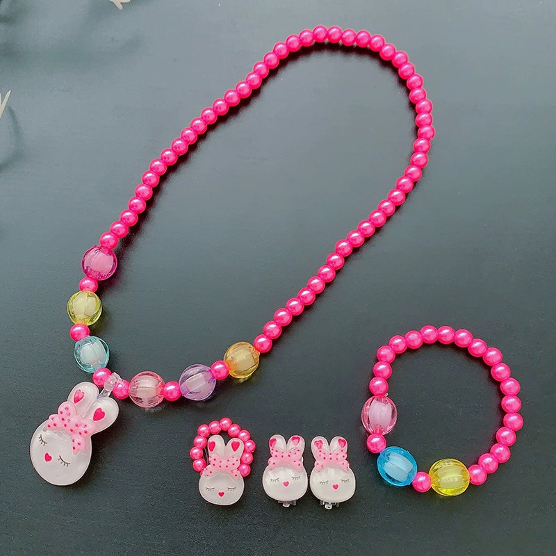 Fun Party Jewelry for Kids Cute Cartoon Jewelry Suit for Girl Accessories from Cliojames63 Collection.
