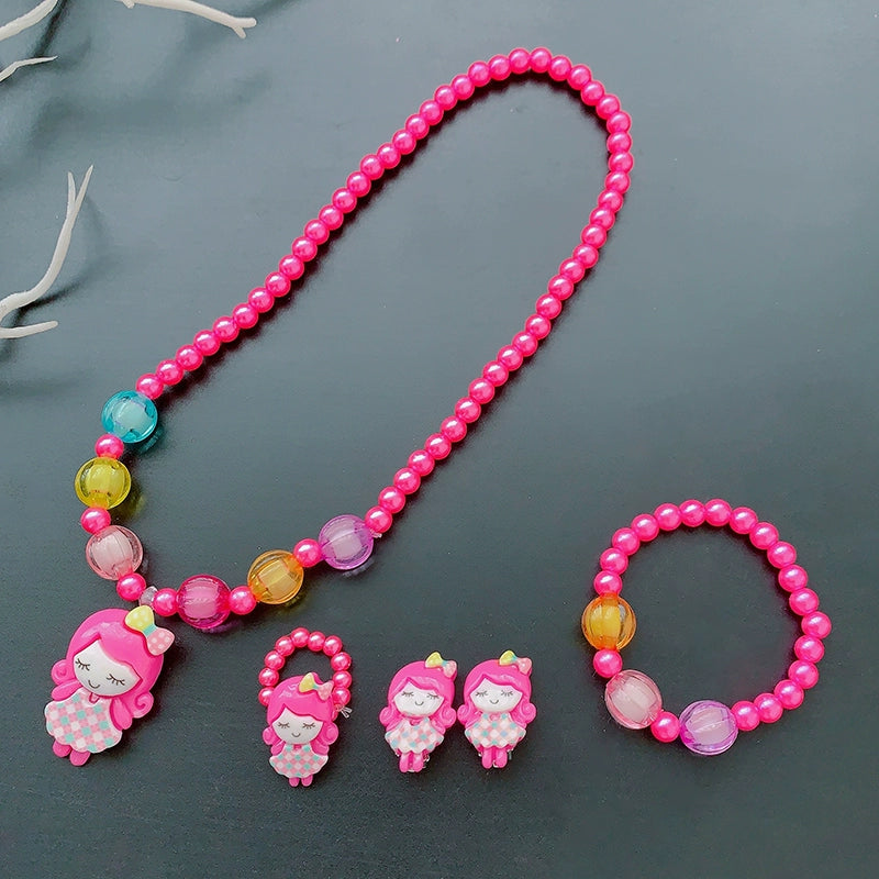 Fun Party Jewelry for Kids Cute Cartoon Jewelry Suit for Girl Accessories from Cliojames63 Collection.