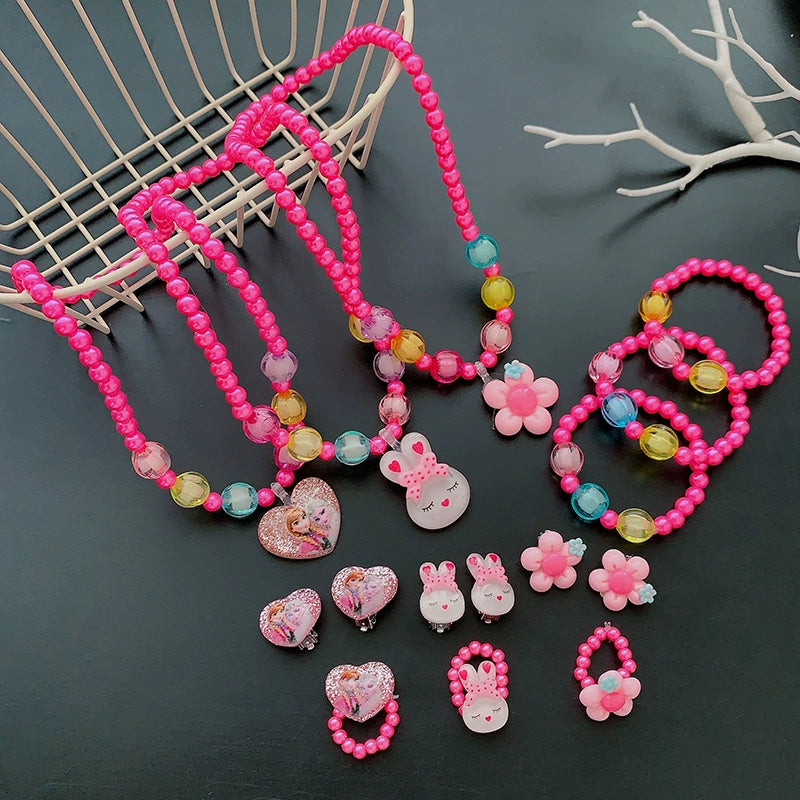 Fun Party Jewelry for Kids Cute Cartoon Jewelry Suit for Girl Accessories from Cliojames63 Collection.