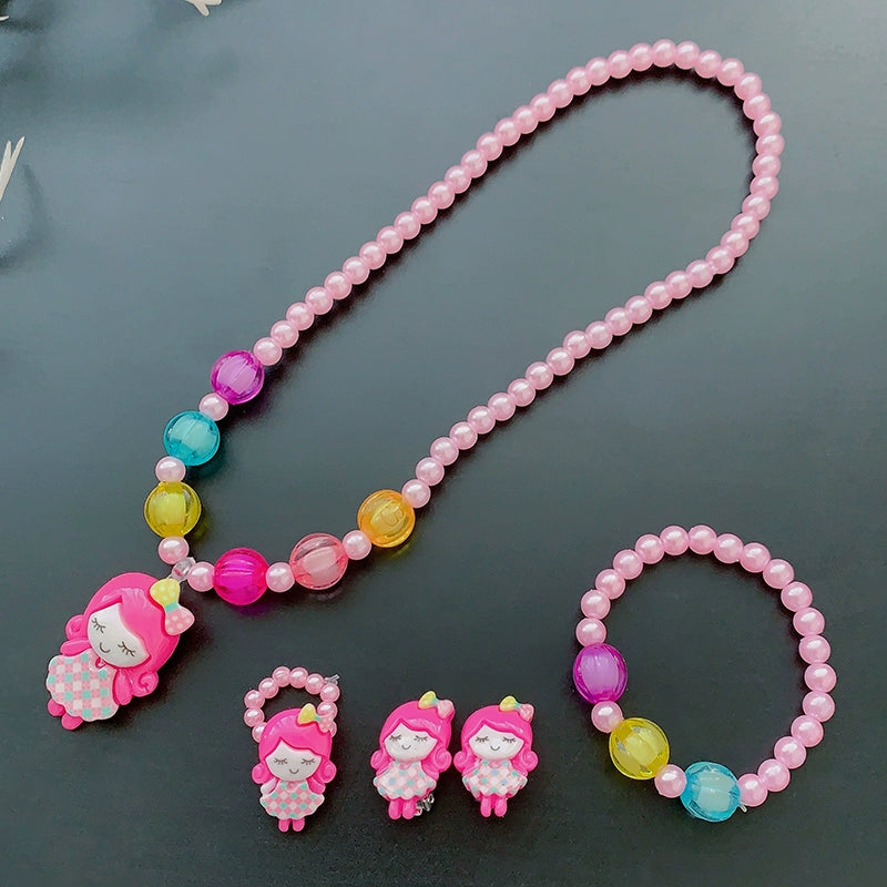 Fun Party Jewelry for Kids Cute Cartoon Jewelry Suit for Girl Accessories from Cliojames63 Collection.