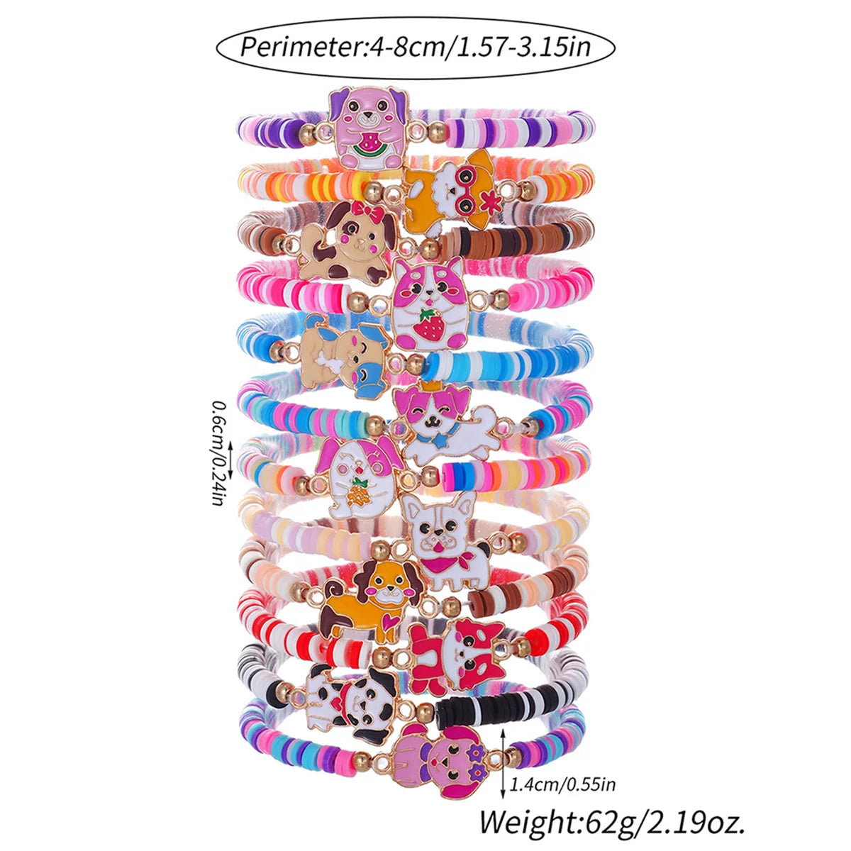 Best Seller from Cliojames63 Collection- 12Pcs Girls Bracelet for Kids, Friendship Bracelets for Gifts, Classroom Reward, Rainbow Party Favors, and more.