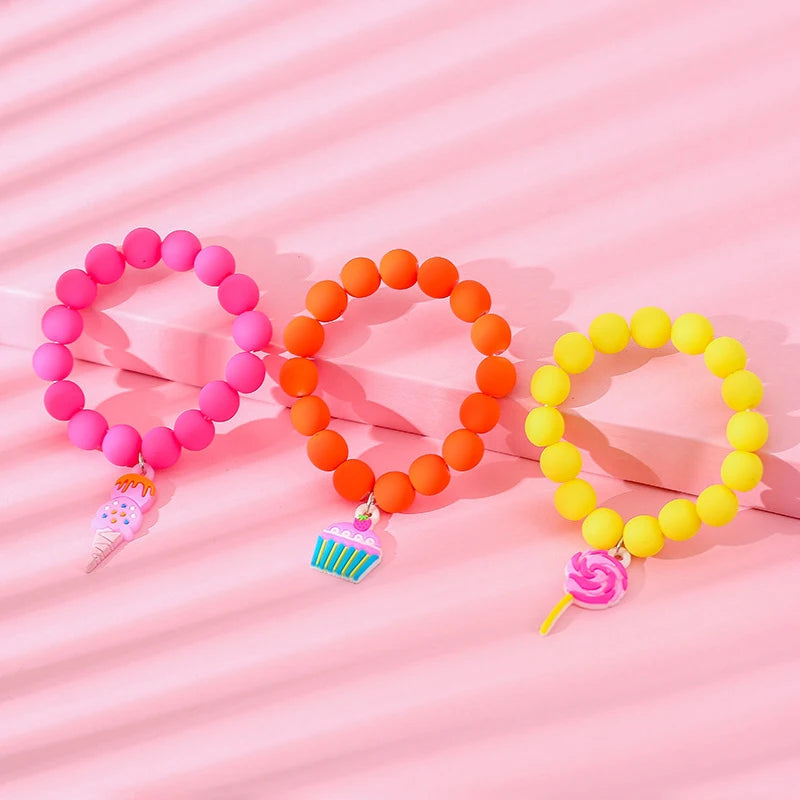 ✨🦄🌈 3Pcs/set Cute Kawaii Unicorn Rainbow Charm Bracelets 🌈🦄✨