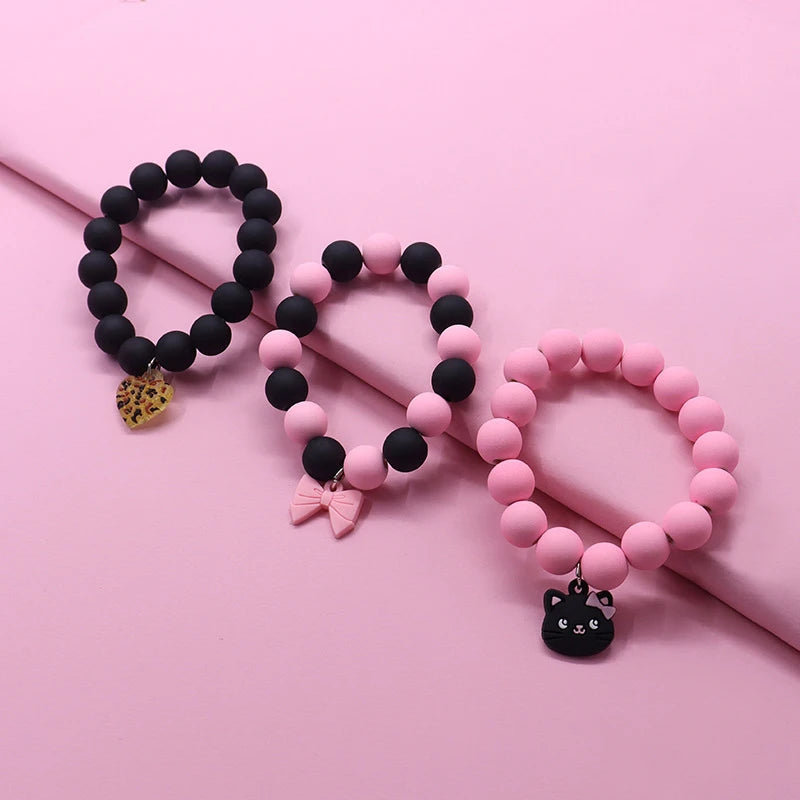 ✨🦄🌈 3Pcs/set Cute Kawaii Unicorn Rainbow Charm Bracelets 🌈🦄✨