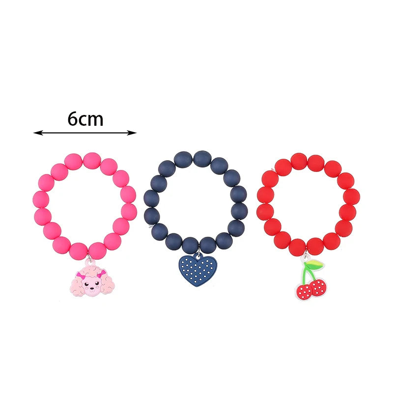 ✨🦄🌈 3Pcs/set Cute Kawaii Unicorn Rainbow Charm Bracelets 🌈🦄✨